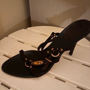 Gucci Black Leather Heels